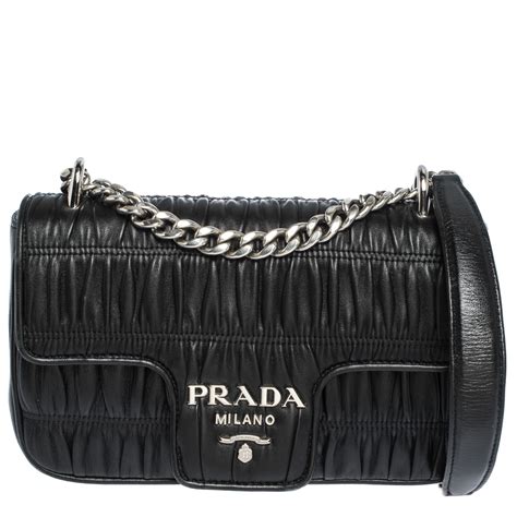 prada black puffer bag|prada nappa gaufre shoulder bag.